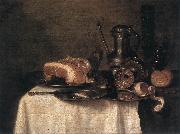 HEDA, Willem Claesz. Still-life wty oil painting on canvas